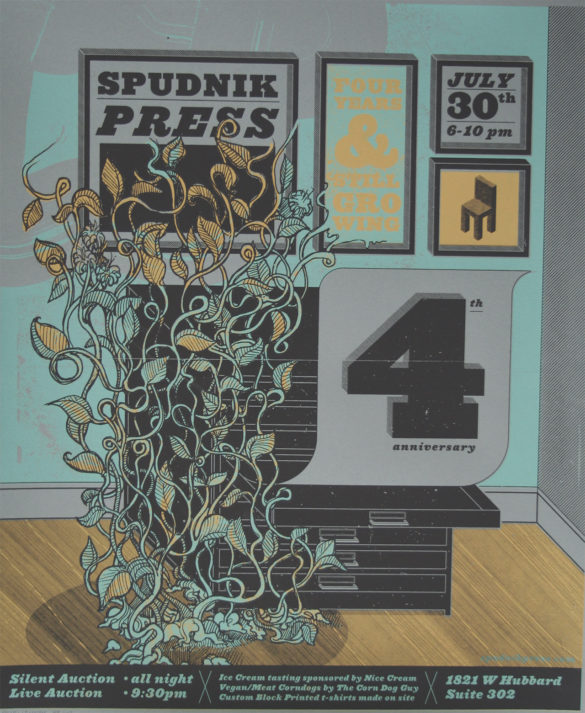 Matt Harlan, Spudnik Press 4 Year Anniversary Poster