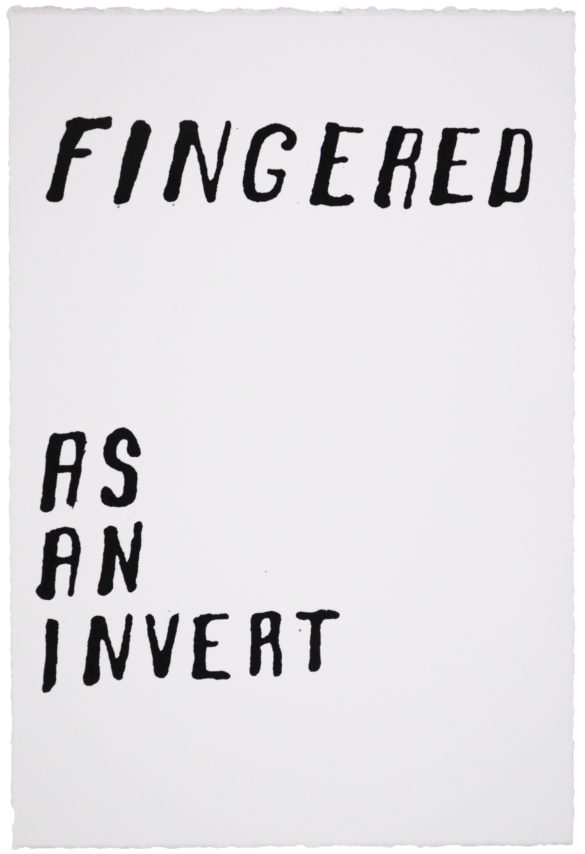 Fingered as an Invert | Steve Reinke (black)