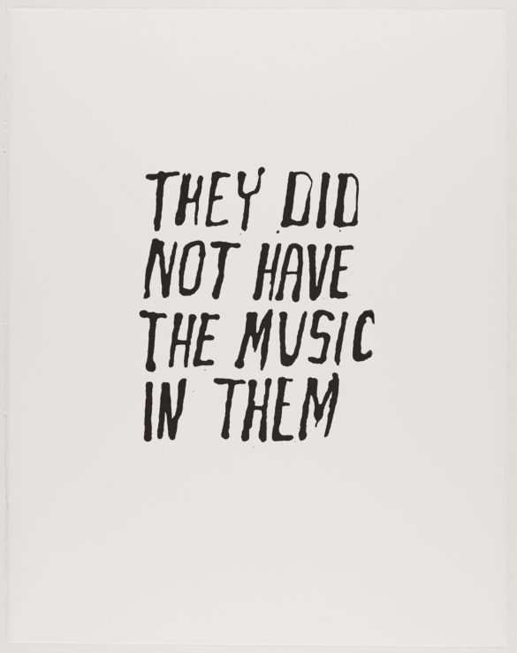 They Did Not Have The Music In Them | Steve Reinke (black)