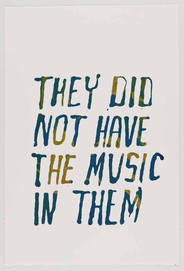 They did not have the music in them | Steve Reinke (color)