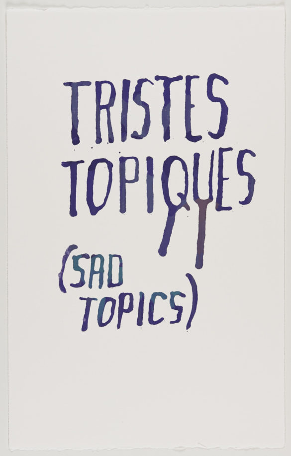 Tristes Topiques (Sad Topics) | Steve Reinke (color)