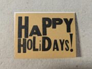 Happy Holidays Letter Press Cards (5 Pack)